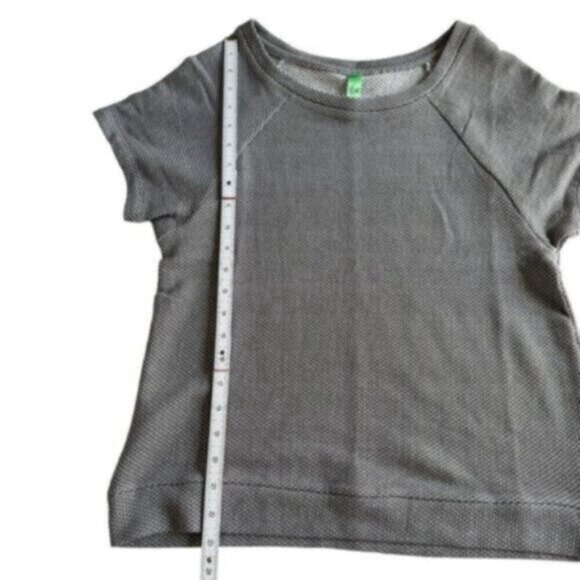 NWT Honeydew | Gray Charcoal Lounge Wear Short Sleeve Knit Top Size Large - Picture 6 of 8